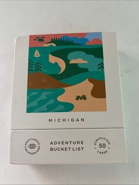 Adventure Bucket List Michigan Scratch-Off Cards - White